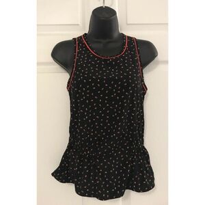 Chloe K Anthropologie Floral Blouse Sleeveless Tank Top Sz XS X-Small